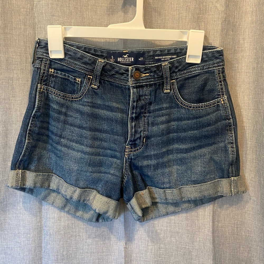 Hollister Women's Blue Denim Shorts